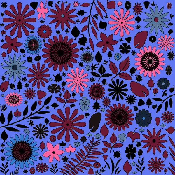 Abstract Contemporary Digital Art Floral Design — Stock Photo, Image