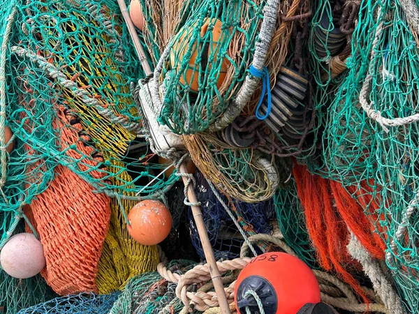 Nahsicht Auf Fischernetze — Stockfoto