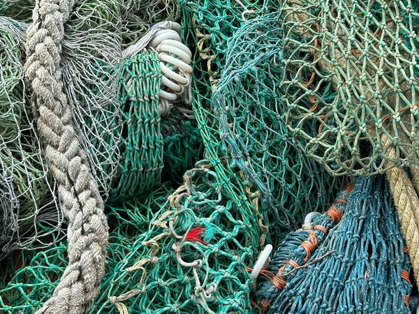 Fischernetze Hafen — Stockfoto