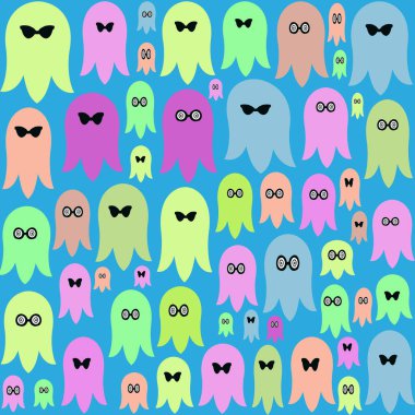 Soyut, kusursuz Cadılar Bayramı hayalet deseni