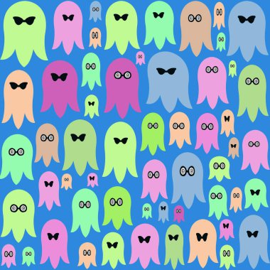 Soyut, kusursuz Cadılar Bayramı hayalet deseni