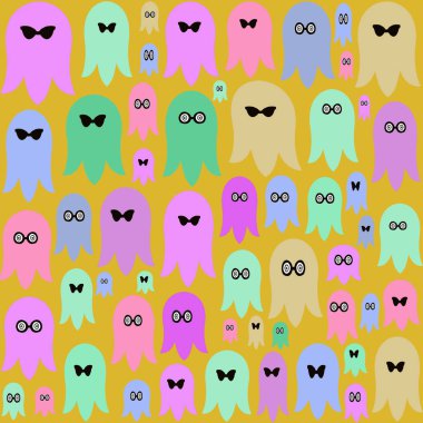 Soyut, kusursuz Cadılar Bayramı hayalet deseni