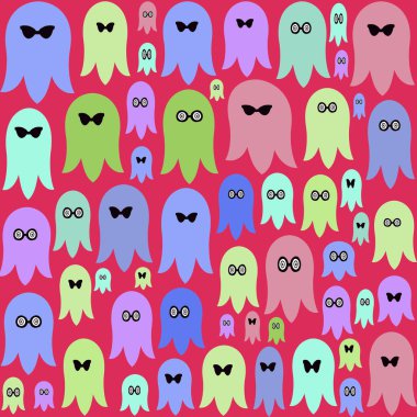 Soyut, kusursuz Cadılar Bayramı hayalet deseni