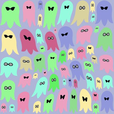 Soyut, kusursuz Cadılar Bayramı hayalet deseni