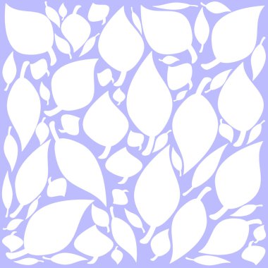 Yapraklar ve çiçeklerle kusursuz desen 