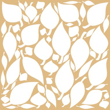 Yapraklar ve çiçeklerle kusursuz desen 