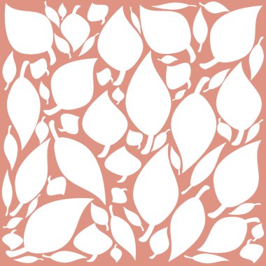 Yapraklar ve çiçeklerle kusursuz desen 