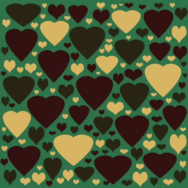 Zeleném Pozadí Abstraktní Valentine — Stock fotografie