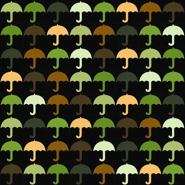 Naadloos Patroon Met Paraplu — Stockfoto