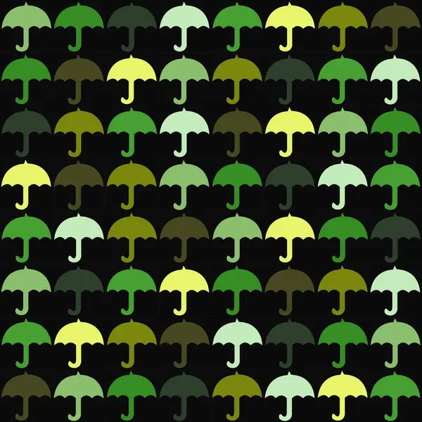 Sömlöst Mönster Med Paraplyer — Stockfoto