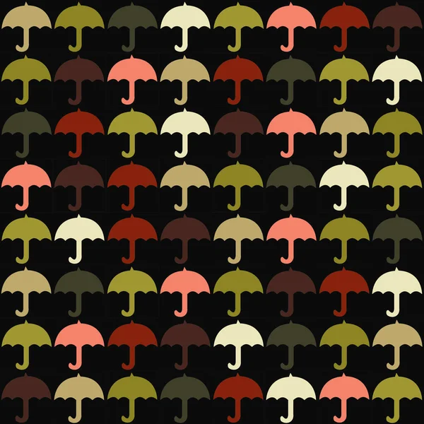带雨伞的无缝图案 — 图库照片