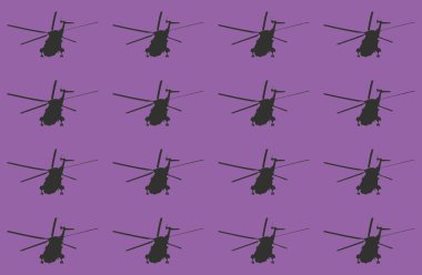  Askeri helikopterin kusursuz bir modelinin arkaplan çizimi