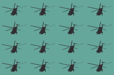  Askeri helikopterin kusursuz bir modelinin arkaplan çizimi