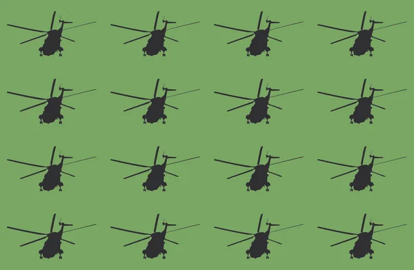 Ілюстрація Тла Безшовного Візерунка Військового Гелікоптера — стокове фото