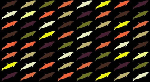 Абстрактный Красочный Дельфин Фон — стоковое фото
