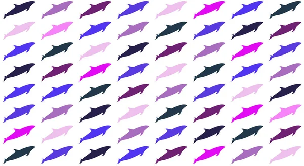 Patrón Sin Costura Con Patrón Delfín Abstracto —  Fotos de Stock