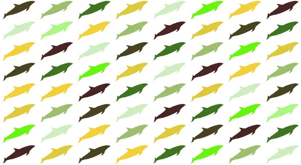 Naadloos Patroon Met Abstract Dolfijnenpatroon — Stockfoto