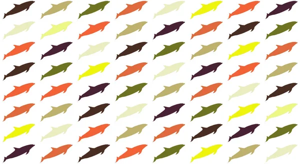 Padrão Sem Costura Com Padrão Golfinho Abstrato — Fotografia de Stock