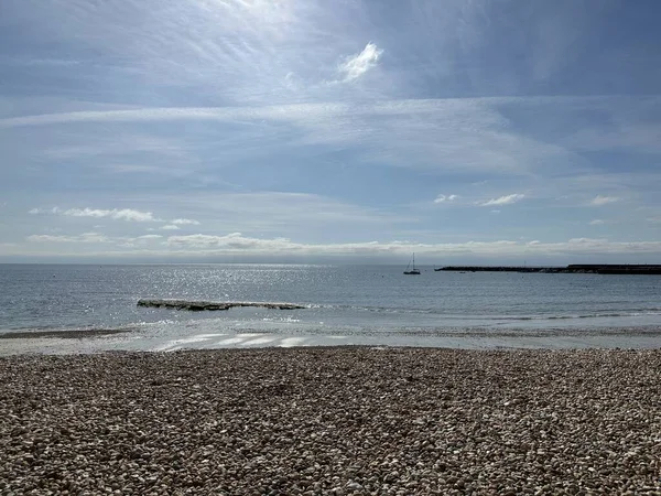 Piękny Widok Morze Lyme Regis Dorset Anglia — Zdjęcie stockowe