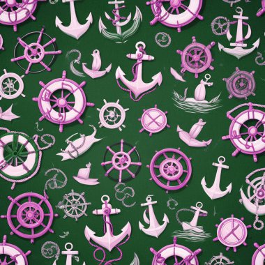 Deniz sembolleri ile Seamless Modeli.