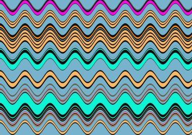 Kusursuz dalga çizgisi deseni.