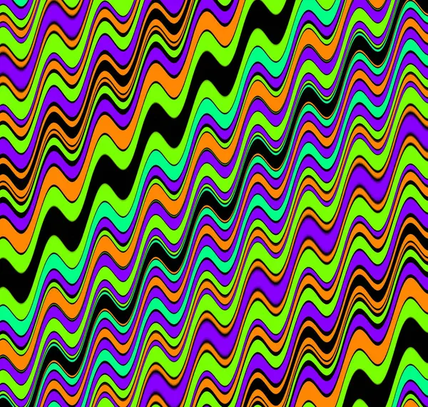Abstract Geometrisch Patroon Met Golvende Lijnen Vectorachtergrond Rechtenvrije Stockafbeeldingen