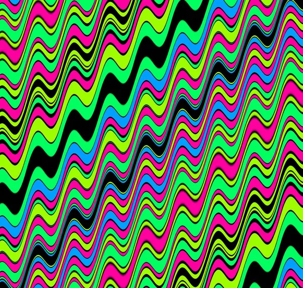 Fondo Colorido Con Líneas Zigzag Imagen de archivo