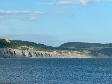 Lyme Regis Dorset İngiltere 'den bakan Jurasik kıyı manzarası 