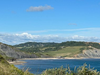 Jurasik kıyı manzarası Lyme Regis Dorset İngiltere 