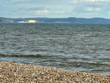 Lyme Regis seaside beach landscape Dorset England  clipart