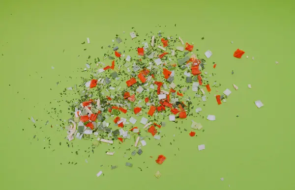 Tørkede Urter Rød Pepper Grønn Bakgrunn – stockfoto