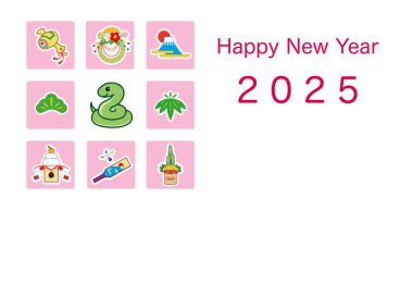 Yeni Yıl kartı 2025 (Yılan Yılı)