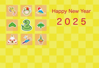 Yeni Yıl kartı 2025 (Yılan Yılı)