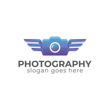 logo tasarımlı kanatlı renkli fotoğraf makinesi