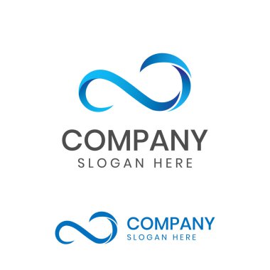 soyut sıçrama dalgası sınırsız logo tasarımı ve sonsuz vektör simgesi