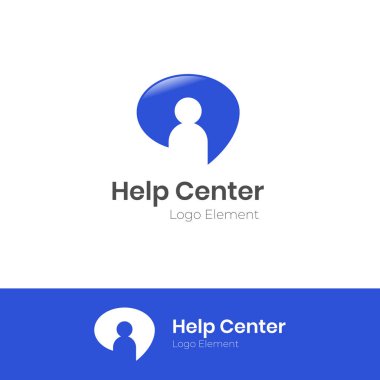 Basit bir robot simgesi logosu tasarımı. Sohbet robotu destek servisi konsepti için işaret dili, Chatbot minimalist düz stil logosu