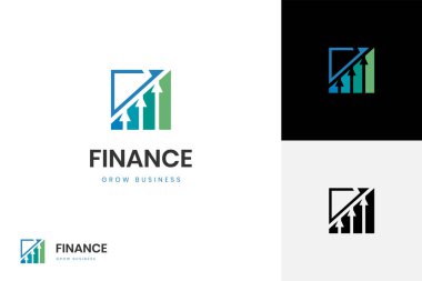 Ekonomi ve finans unsuru sembolü için birleştirilmiş okla logo ikonu tasarımı