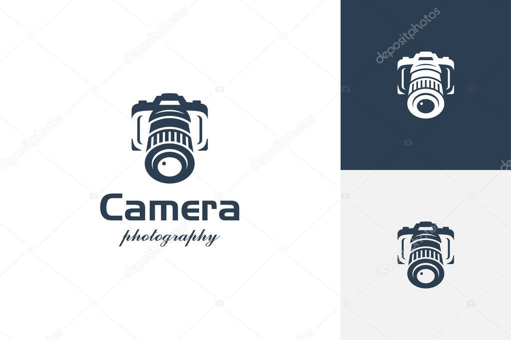 Camera photography studio vintage logo design. shutter camera photography logo design vector template