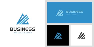 Delta şekilli modern logo tasarımı pazarlama için sembolik tasarım konsepti, ticari başarı logosu şablonu