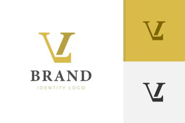 Zarif harf LV veya güzellik ve düğün için VL logo kimliği, moda tasarım logo vektör şablonu