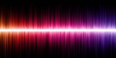Çok renkli süpürme ses dalgası illüstrasyonu