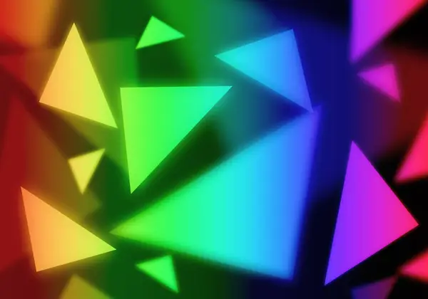 Üçgen geometrik renkli vektör arkaplanı