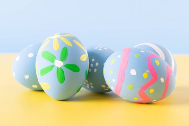 Easter eggs many color for easter background