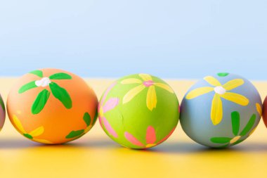 Easter eggs many color for easter background