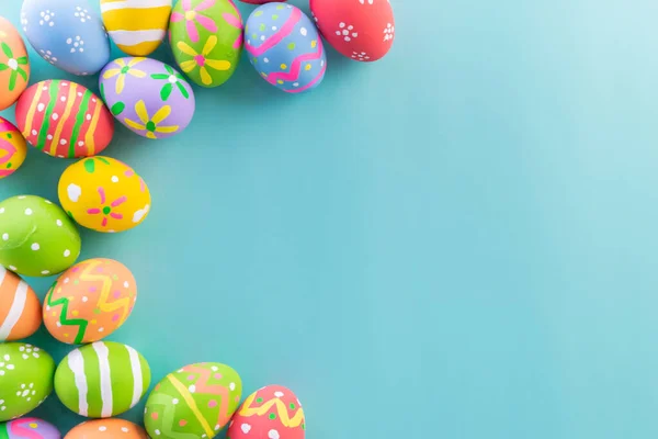 Velikonoční Vajíčka Mnoho Barev Velikonoční Pozadí Stock Obrázky