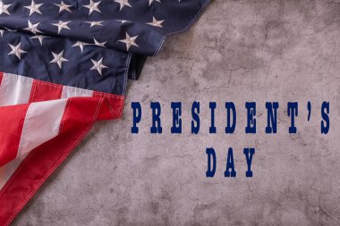 Amerika Birleşik Devletleri bayraklarıyla başkanlar günü konseptiniz kutlu olsun.