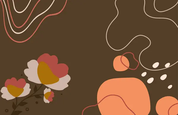Fond Abstrait Avec Motif Floral — Image vectorielle