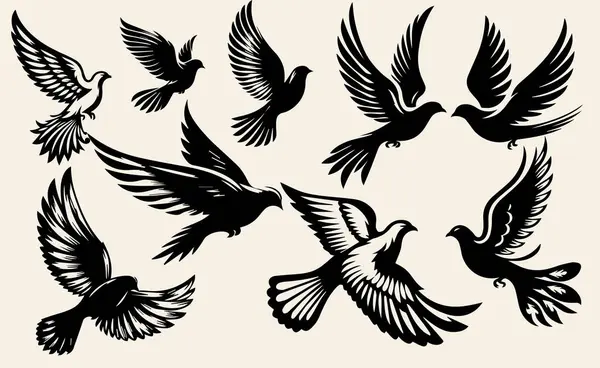 鳥のセットです ベクトル イラスト — ストックベクタ