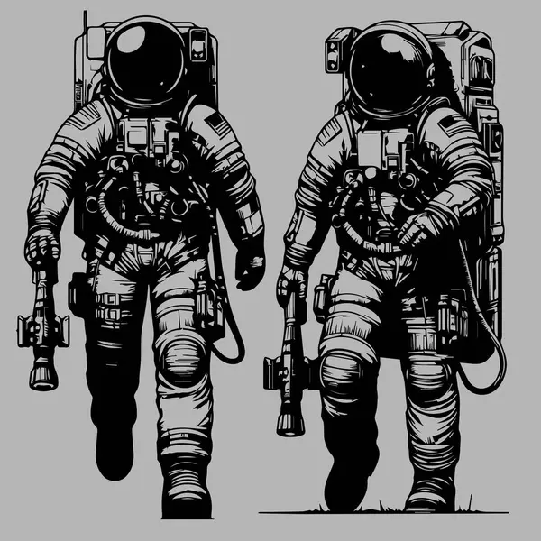 Astronaut Spaceman Astronaut Spaceman Vector Illustration — Stock Vector
