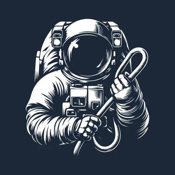 Űrhajós Űrruhában Űrben — Stock Vector